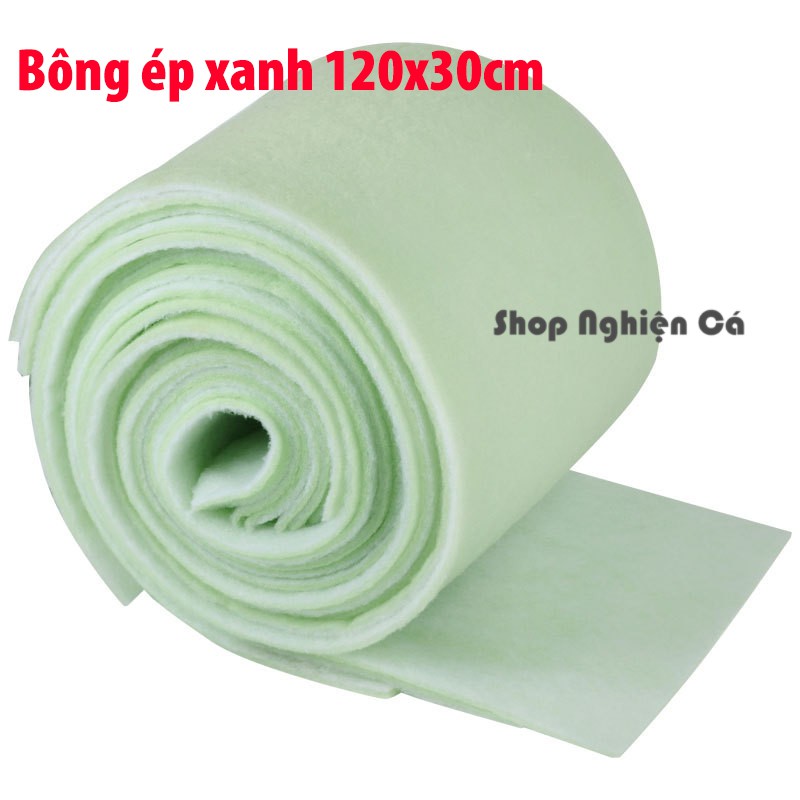 Bông ép xanh 120x30cm lọc nước cho hồ cá cảnh