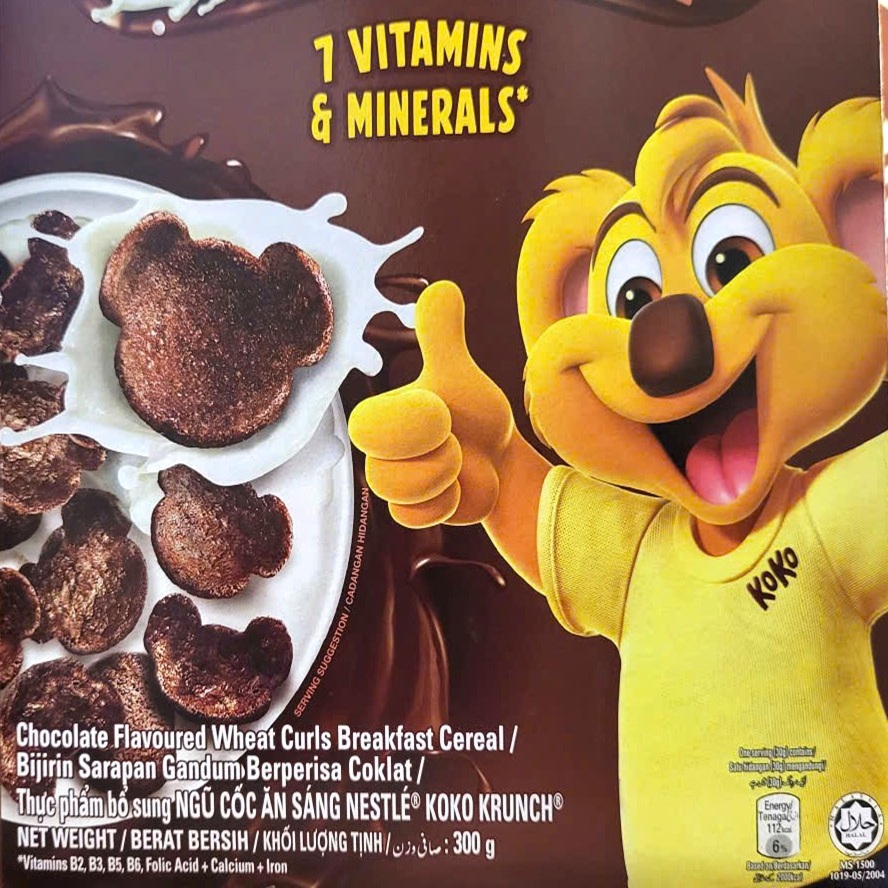 NESTLE - Hộp GẤU NÂU 300g - NGŨ CỐC ĂN SÁNG VỊ SÔ CÔ LA Chocolate Breakfast Cereal (HALAL)