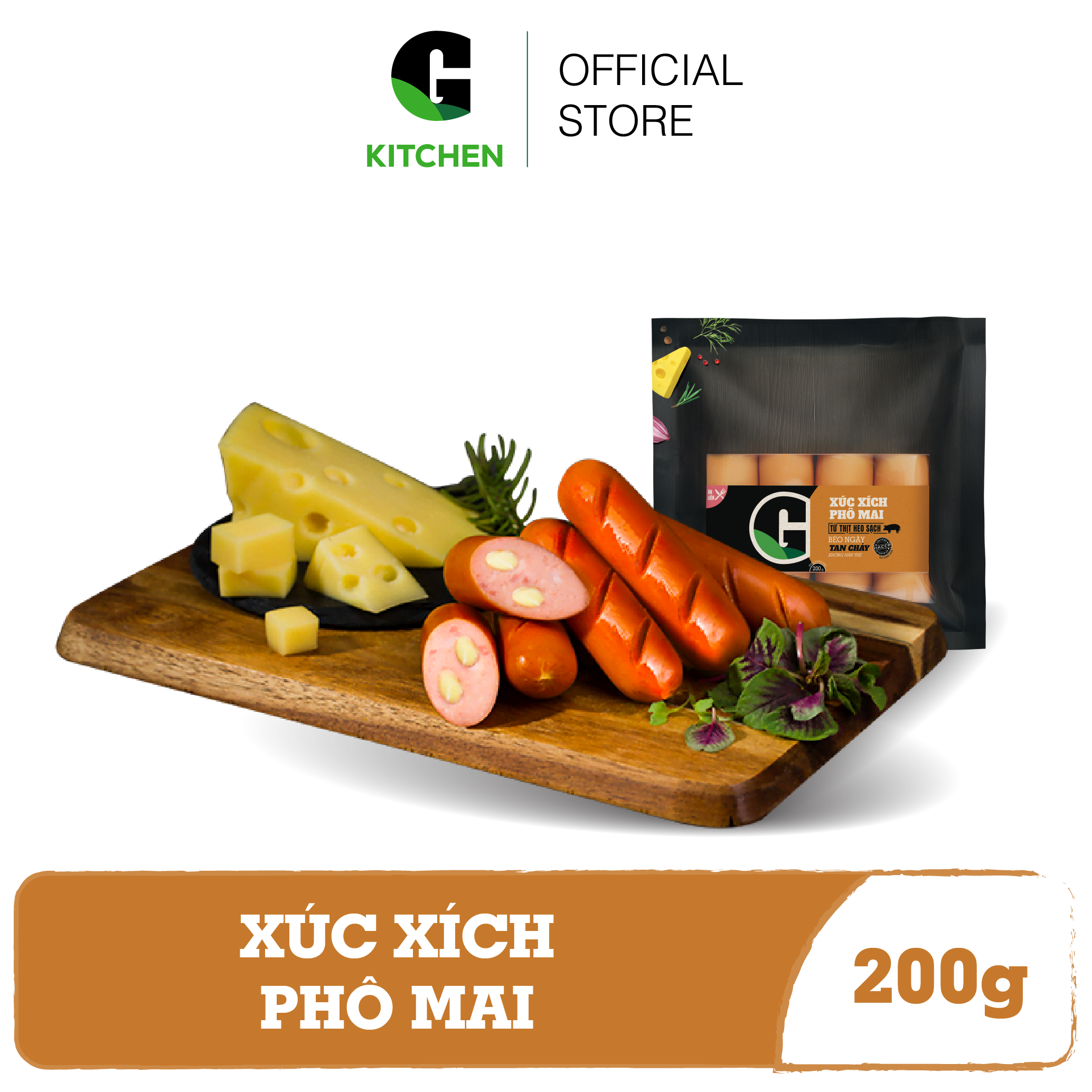 [Giao nội thành HCM] Xúc Xích Phô Mai G Kitchen 200g