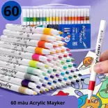 Hộp 60 Bút Màu Acrylic Marker Chống Nước Vẽ Trên Mọi Chất Liệu