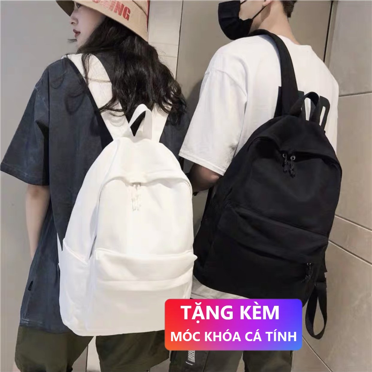 Balo Ulzzang đi học nam nữ phong cách Hàn Quốc, cặp sách đi chơi du lịch thời trang unisex