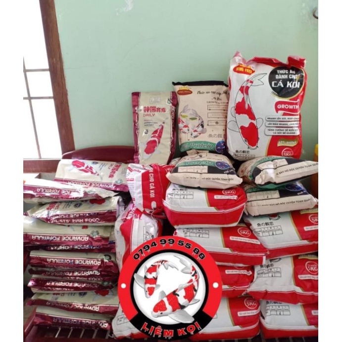 5kg cám cá koi tăng trưởng king feed new 5kg