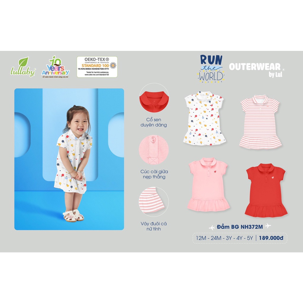 2-5y đầm bé gái lullaby nh372m