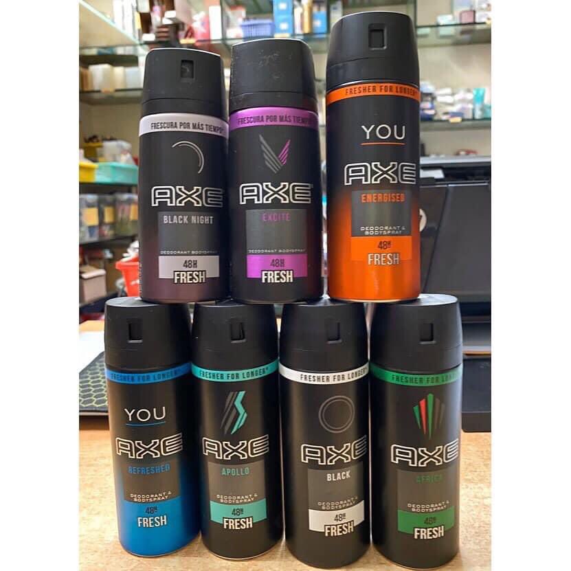 set 2 chai Xịt nước hoa toàn thân dành cho nam AXE  (150ml)