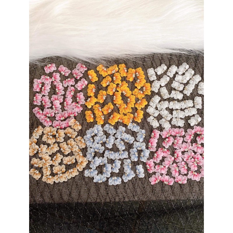 Hoa bột nail - cúc ruby cánh tròn