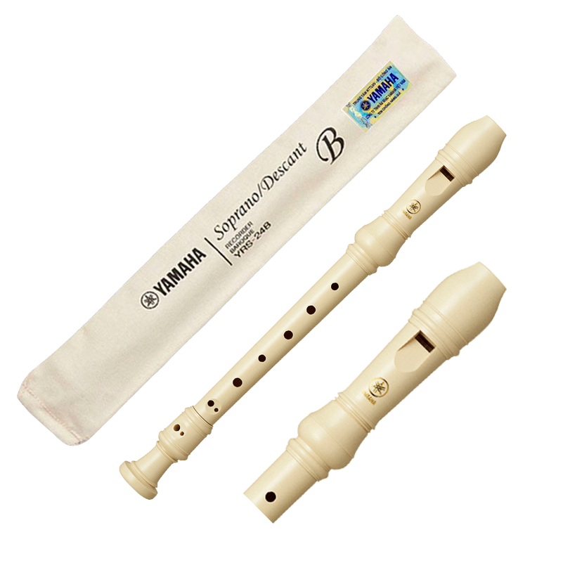 Sáo recorder nhựa abs - soprano - yamaha yrs-24b - hệ thống baroque, tone c - hàng chính hãng