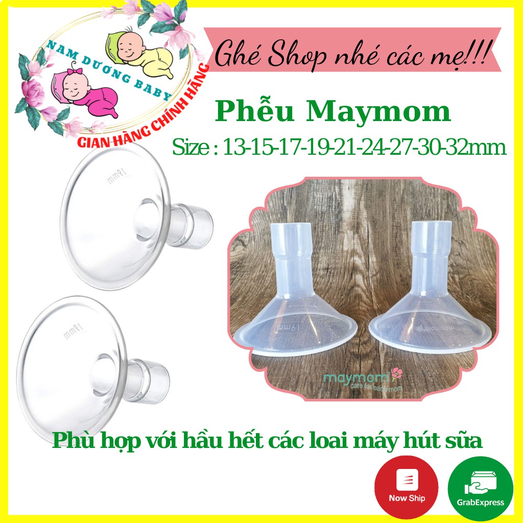 Phễu hút sữa chính hãng maymom | các sz 13-15-17-19-21-24-27-30mm | chính hãng maymom