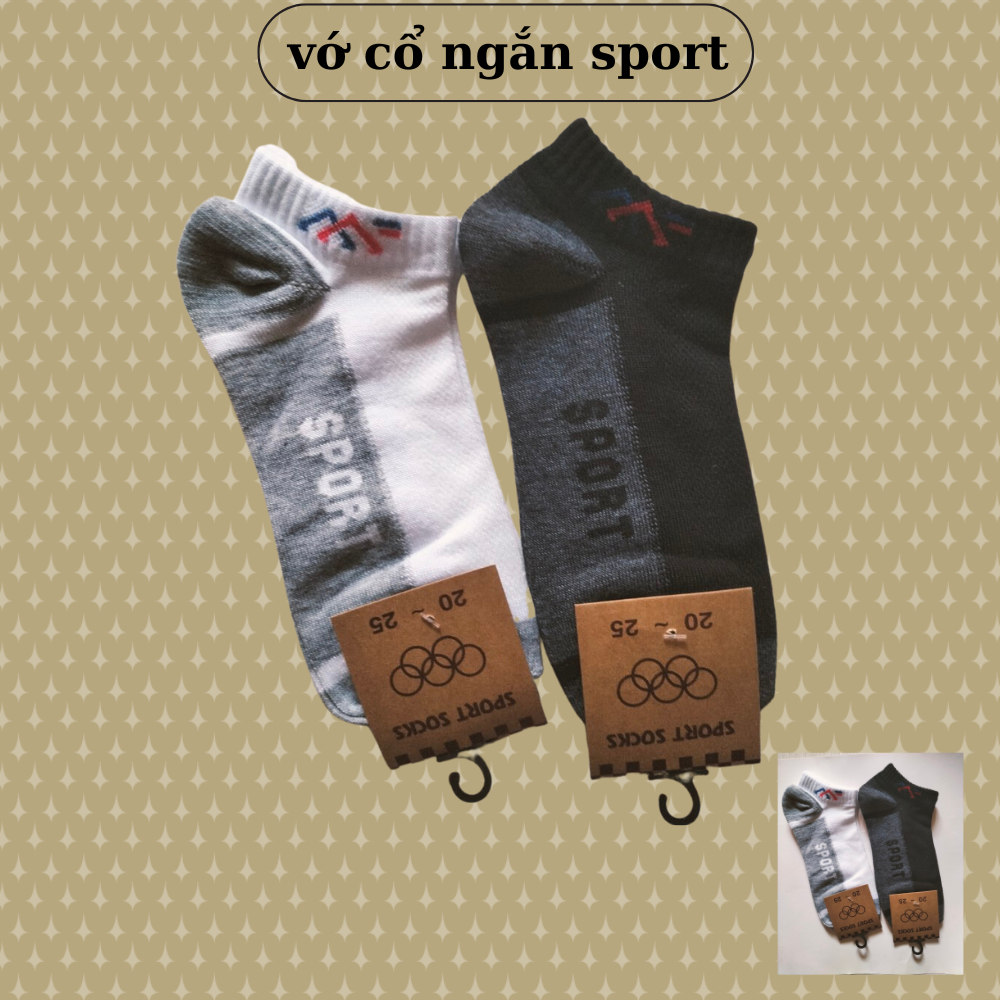 [FREESHIP] TẤT VỚ CỔ NGẮN SPORT CAO CẤP KHỬ MÙI-CHỐNG HÔi CHÂN/Vớ Cổ Ngắn Nam , Vớ Thể Thao,Công Sở [LOẠI 1 [2 màu lựa chọn]