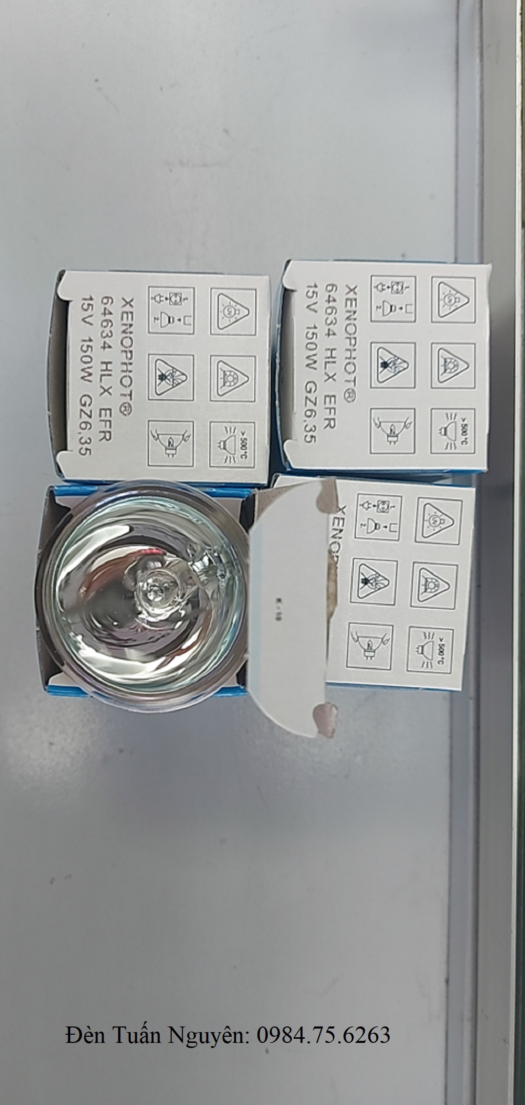 Bóng đèn halogen chén 15v 150w 64634 osram, đức