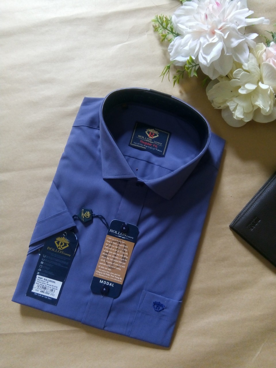 [HCM]ÁO SƠ MI NAM TAY NGẮN THƯƠNG HIỆU RULLOS PHONG CÁCH THỜI TRANG ITALY NGUYÊN LIỆU MODALSỢI CÂY SỒI NHẬP KHẨU THÁI LAN