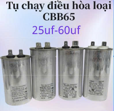 Tụ điện CBB65 WEIZUAN 25 Microfarad (25µF) 450V - Tụ khởi động lốc điều hòa, động cơ vỏ nhôm 2 chân