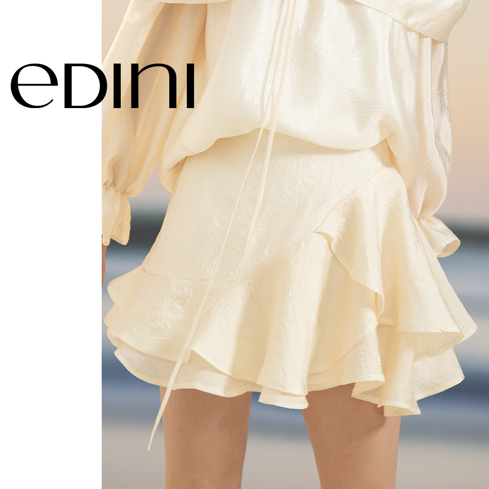 Chân váy ngắn phối bèo - edini - v451