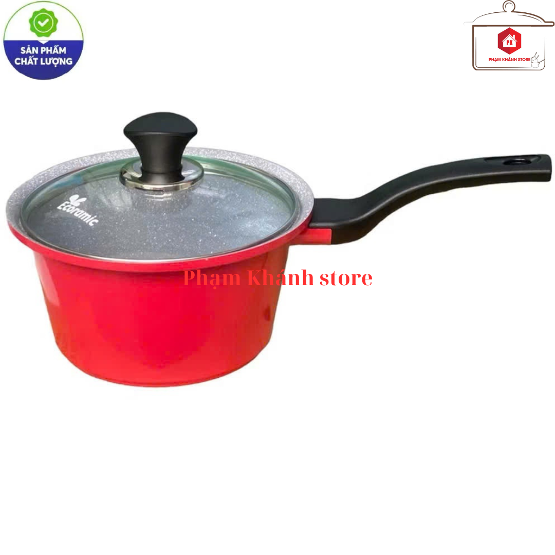 Nồi đúc ceramic vân đá đáy từ chống dính 18cm