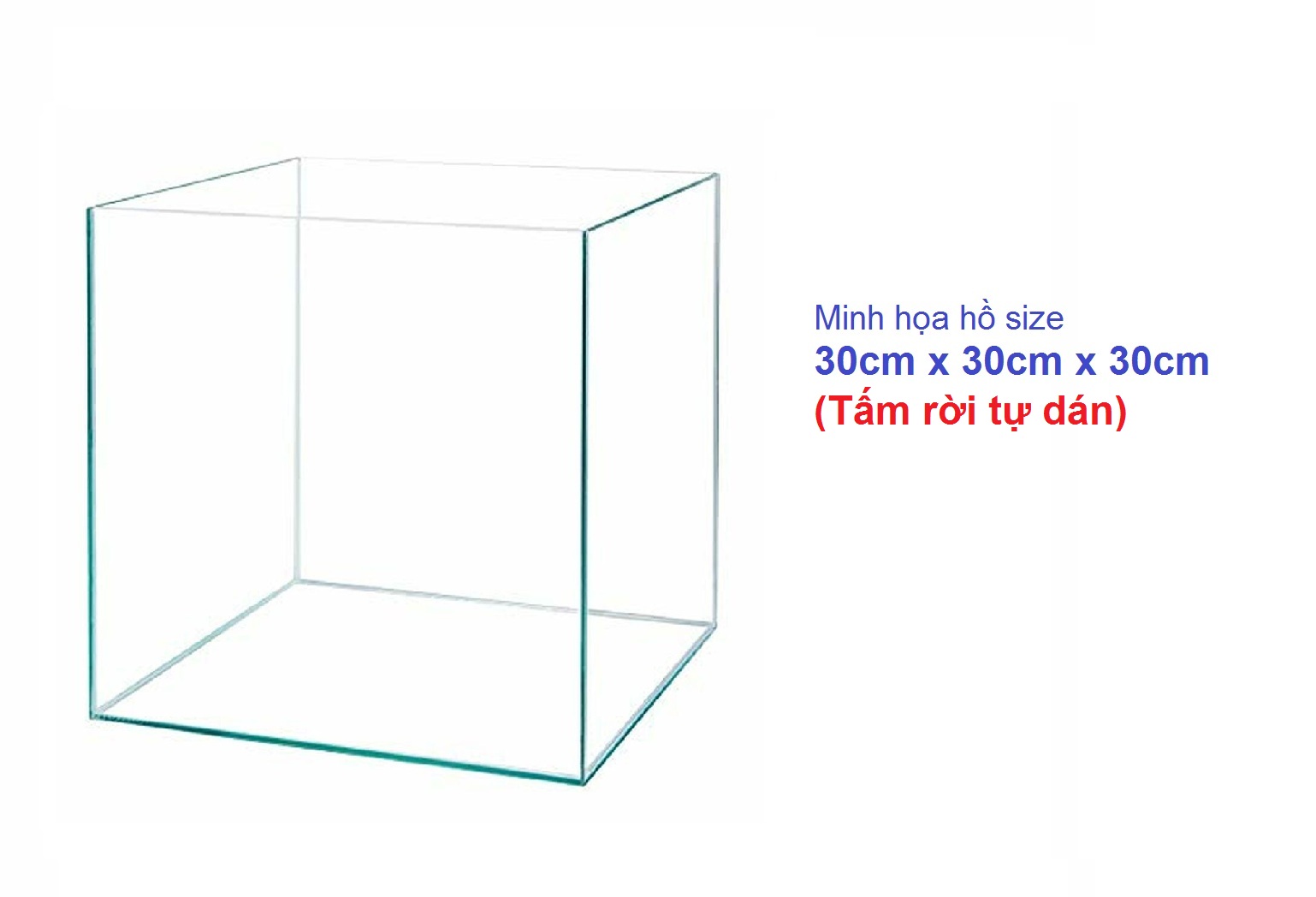 (30x30x30cm) Combo 5 tấm nhựa mica cứng trong suốt cắt sẵn về tự dán làm hồ cá, chuồng hamster, hộp trưng bày... - Luân Air Models