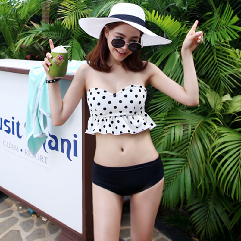 Đồ bơi nữ chấm bi tôn vòng 1
