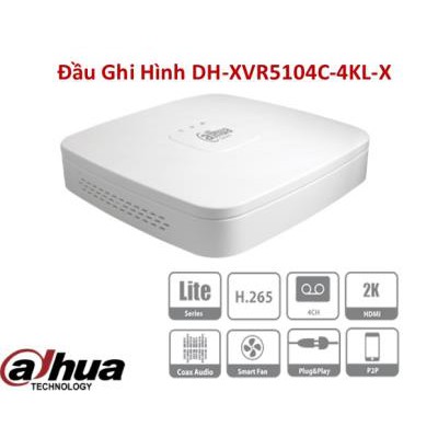 Đầu ghi dahua dh-xvr5104c-4kl-x 4 kênh 4k vỏ nhựa