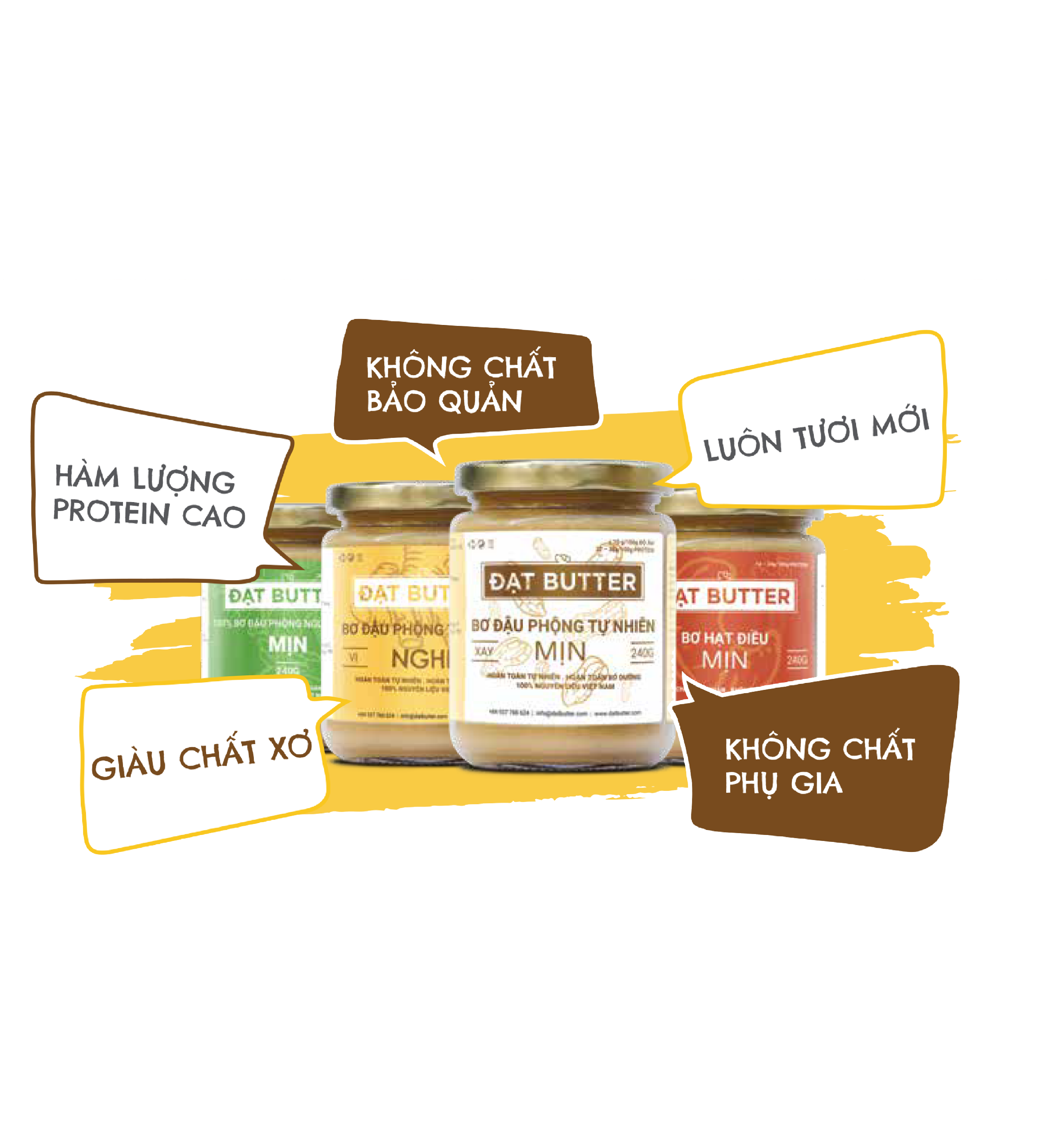 Bơ lạc (Đậu phộng) 100% nguyên chất Đạt Butter - Canh tác thuận tự nhiên, an toàn cho sức khỏe, tạo sinh kế cho người dân