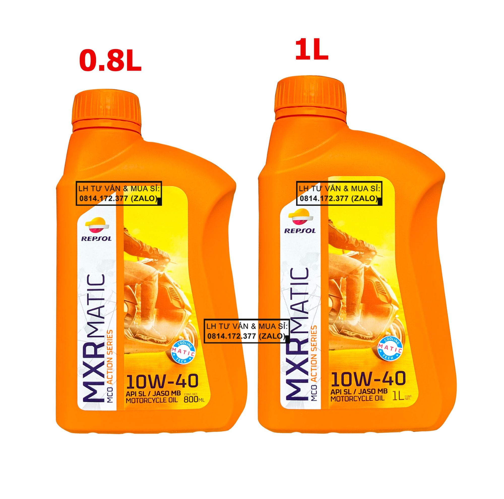 Dầu nhớt cao cấp xe tay ga Repsol MXR Matic 10w40 0.8L và 1L