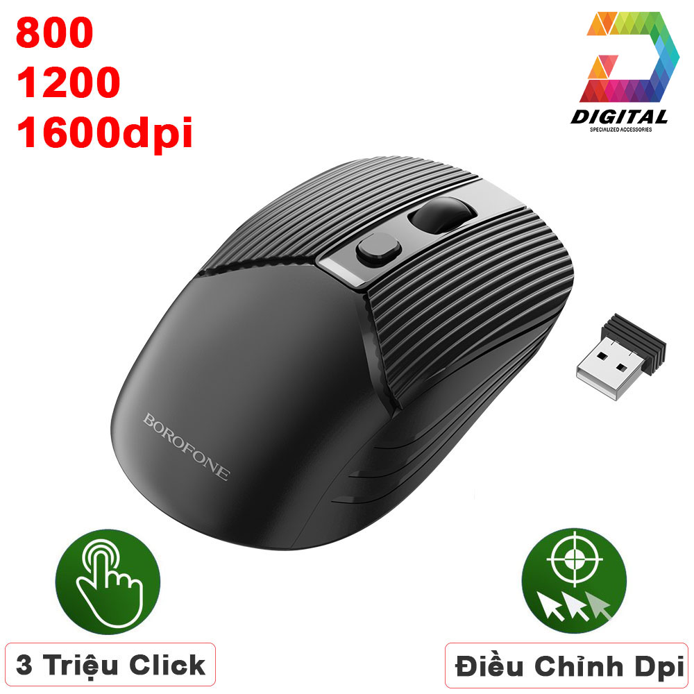 Chuột Không Dây Borofone BG5 Chính Hãng - Mouse Wireless