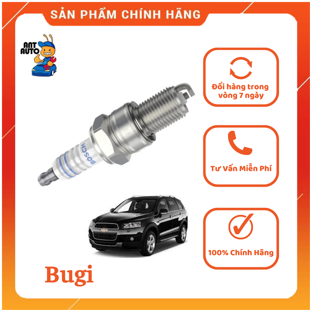 Bugi đánh lửa bosch wr8dcx+ cho xe captiva 2.4, lanos 1.5