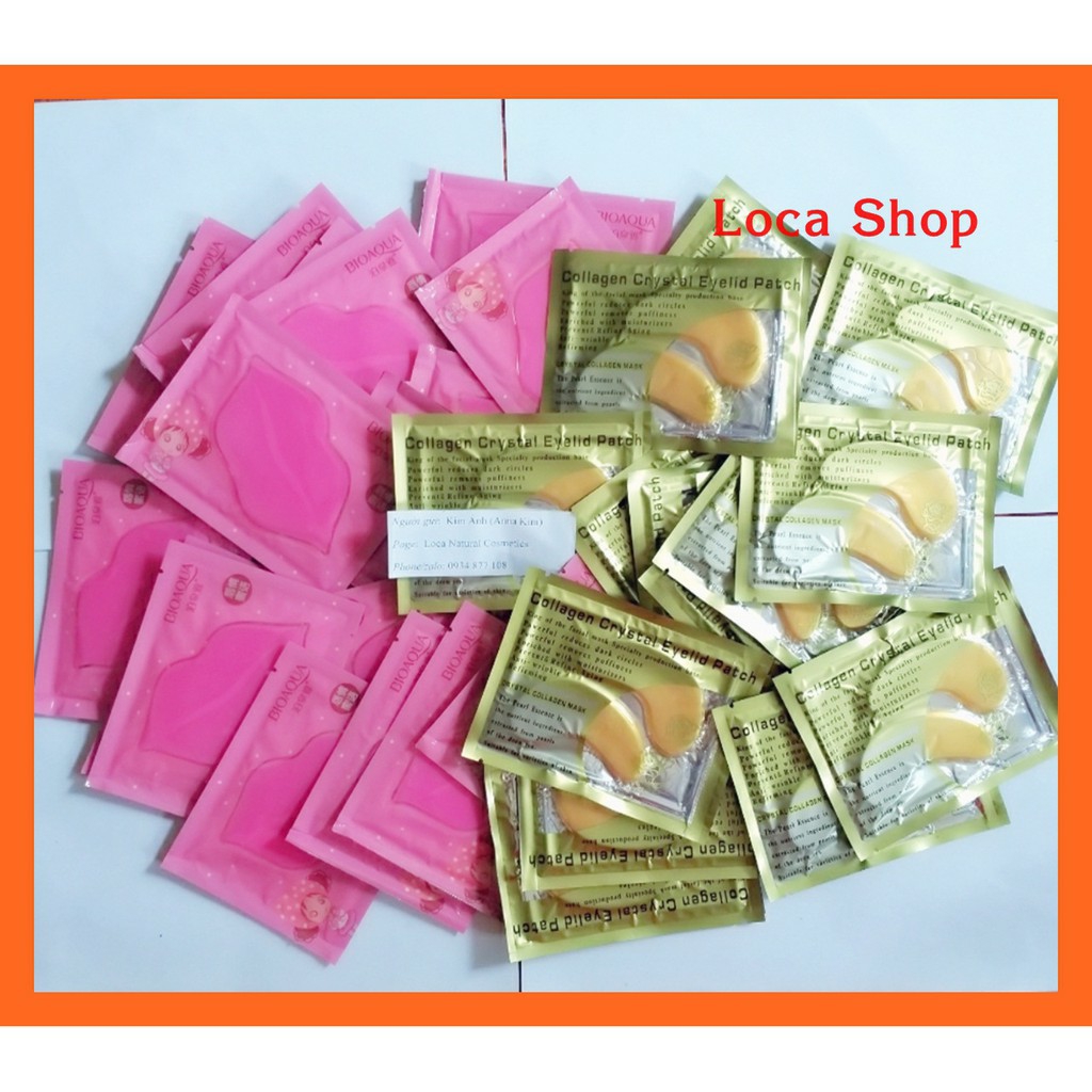Combo 5 Mặt nạ Môi Bioaqua hoặc 5 Mặt nạ mắt collagen Nội Địa Trung