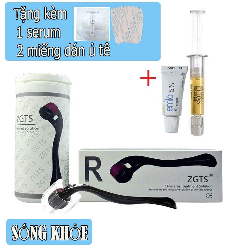 [HCM]Trọn bộ lăn kim ZGTS 540+ 1Ống tế bào gốc El.das + 1 Kem ủ tê Em la