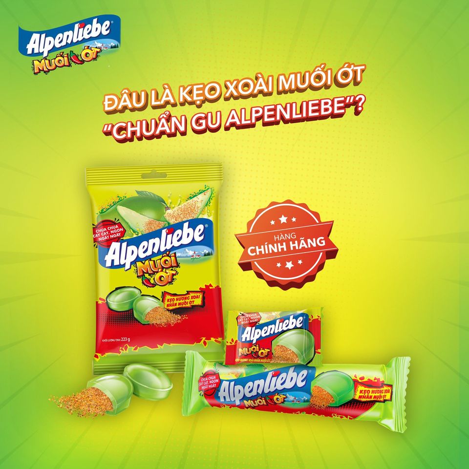 [Gói 30 viên] Kẹo Alpenliebe Xoài Lắc Muối Ớt - Vĩnh Long