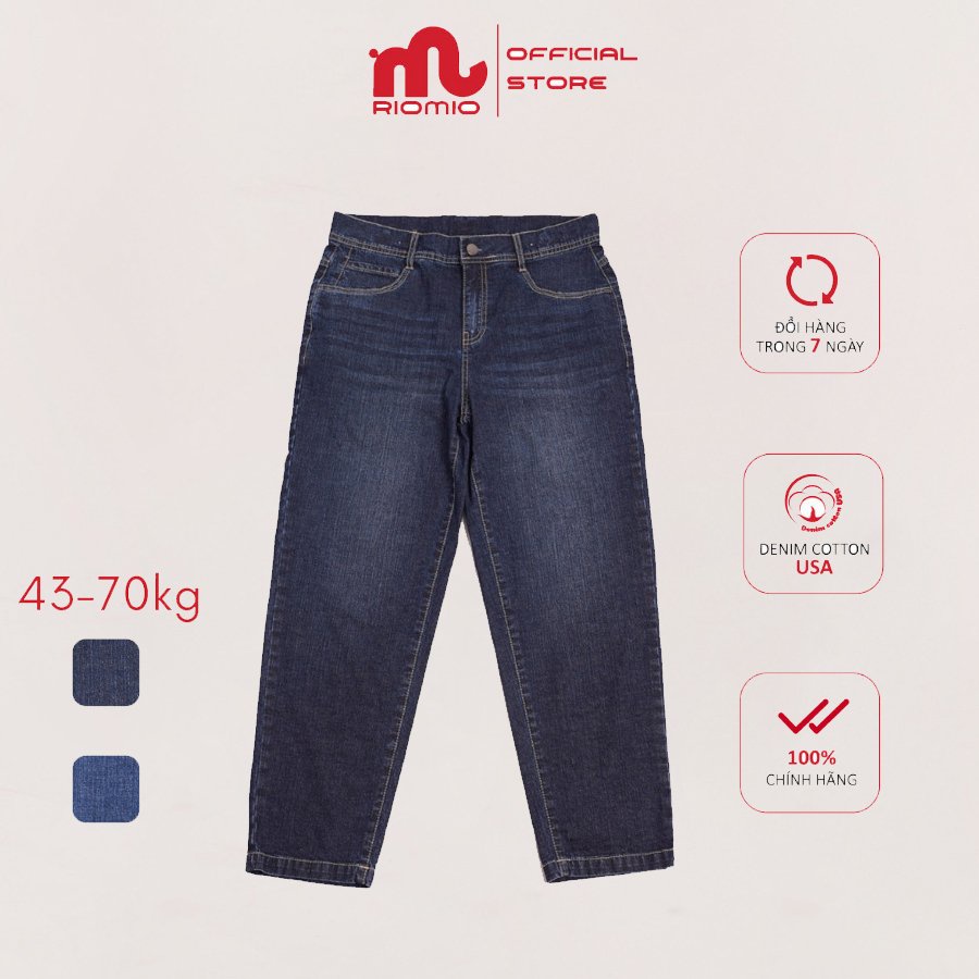 Quần jean baggy nam riomio rộng rãi, thoải mái - rm018