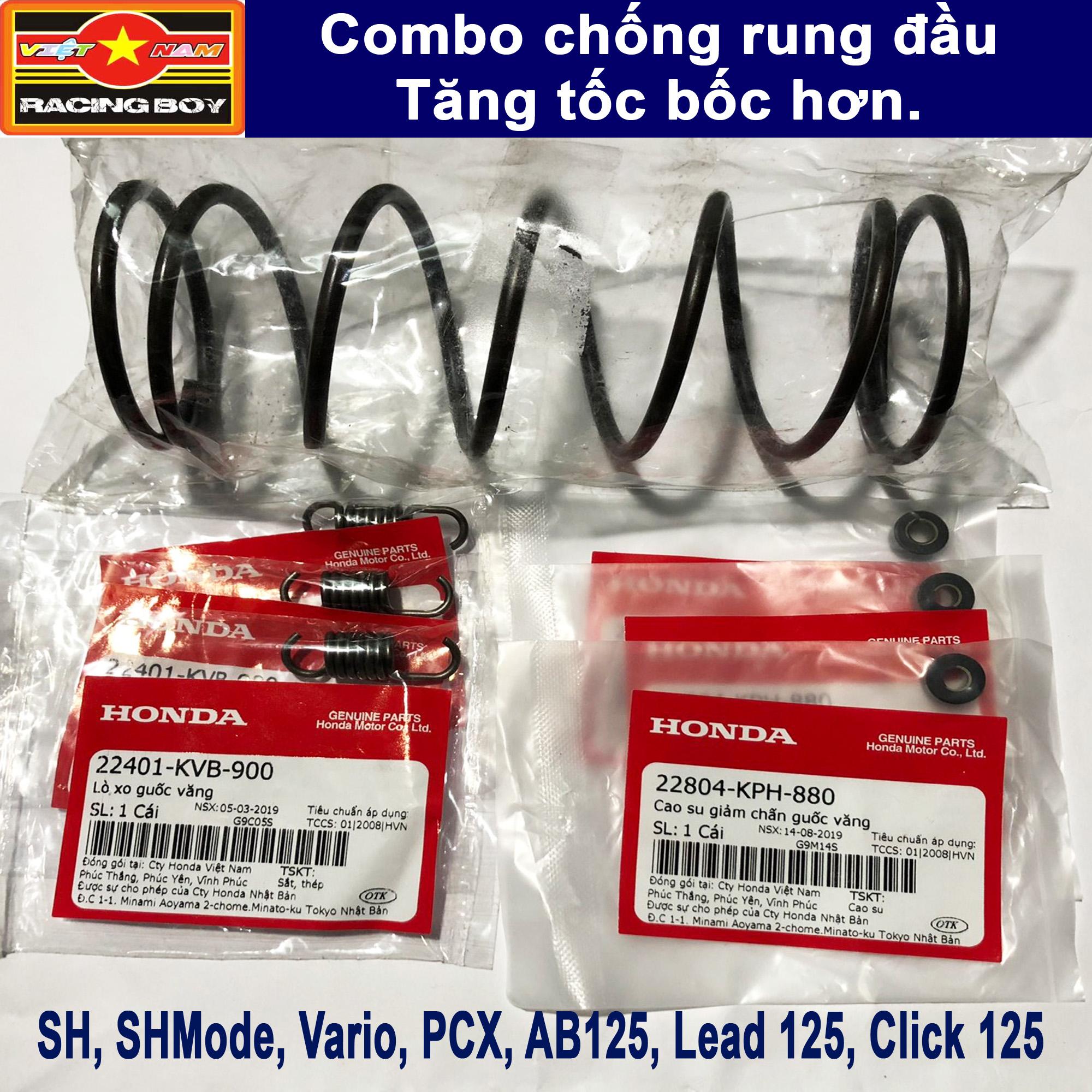 Combo Lò xo nồi độ cho SH, PCX, SHMode, Vario, AirBlade, Click, Lead Tăng tốc mượt chống rung đầu xe
