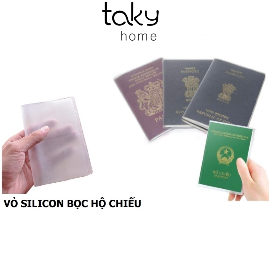 Bao Passport – Vỏ Bọc Hộ Chiếu - Ví Đựng Hộ Chiếu Dẻo Trong Suốt, Tiện Dụng, An Toàn Khi Đi Du Lịch, Dễ Dàng Sử Dụng, TakyHome 5310