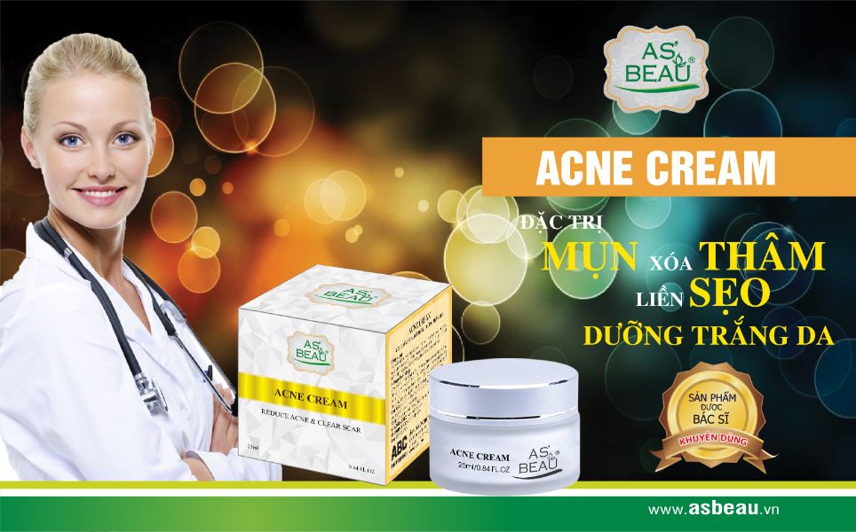 Kem giảm mụn ,mờ thâm ,dưỡng trắng da acne cream