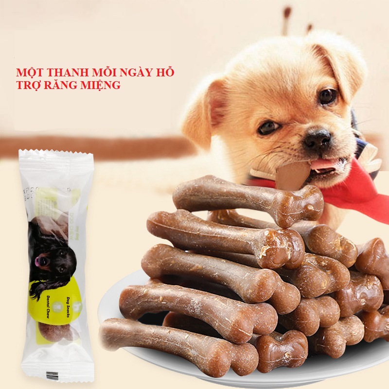 Xương gặm cho chó , Xương gặm sạch răng, giảm mùi răng miệng cho chó -YAHO 28G