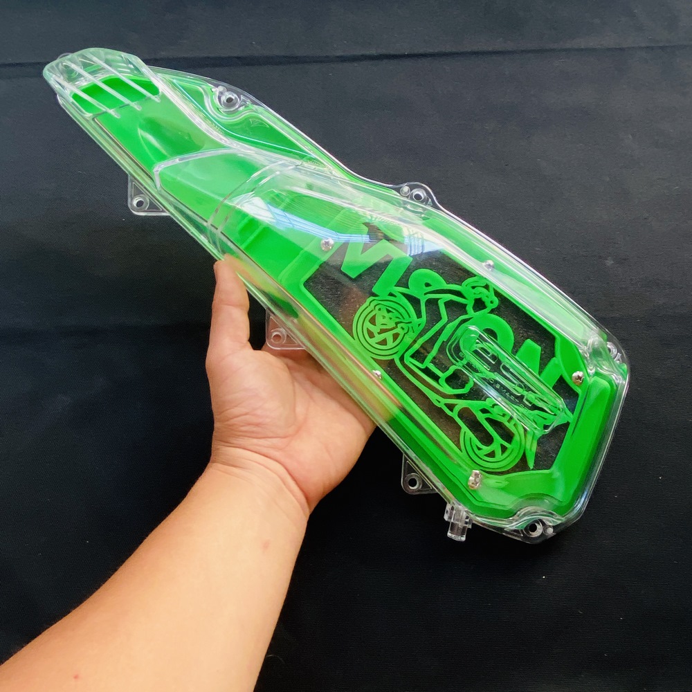 [XUYÊN THẤU] ỐP PÔ E TRONG SUỐT KẾT HỢP LOC GIÓ ĐỘ MÀU ĐỎ TRANG TRÍ XE VISION 2015 ĐẾN VISION 2019 KHÔNG ĐỤNG HÀNG (MÀU TRẮNG TRONG SUỐT)