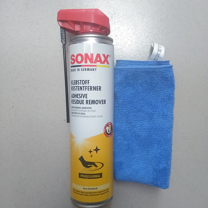 VỆ SINH VỆT BĂNG KEO DÍNH TRÊN XE Ô TÔ VÀ BỤI SƠN BÁM TRÊN NHỰA SONAX 477300, 400ml (Adhesive Residue Remover 477300, 400ml)