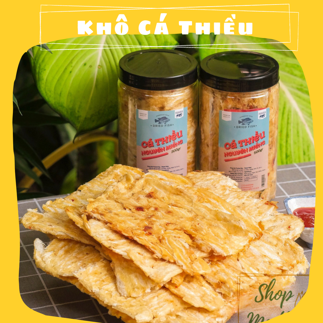 Khô Cá Thiều Tẩm Vị Cán Mỏng 300g - Shop Mẹ Bắp - Khô cá ăn liền [Nhà Làm]