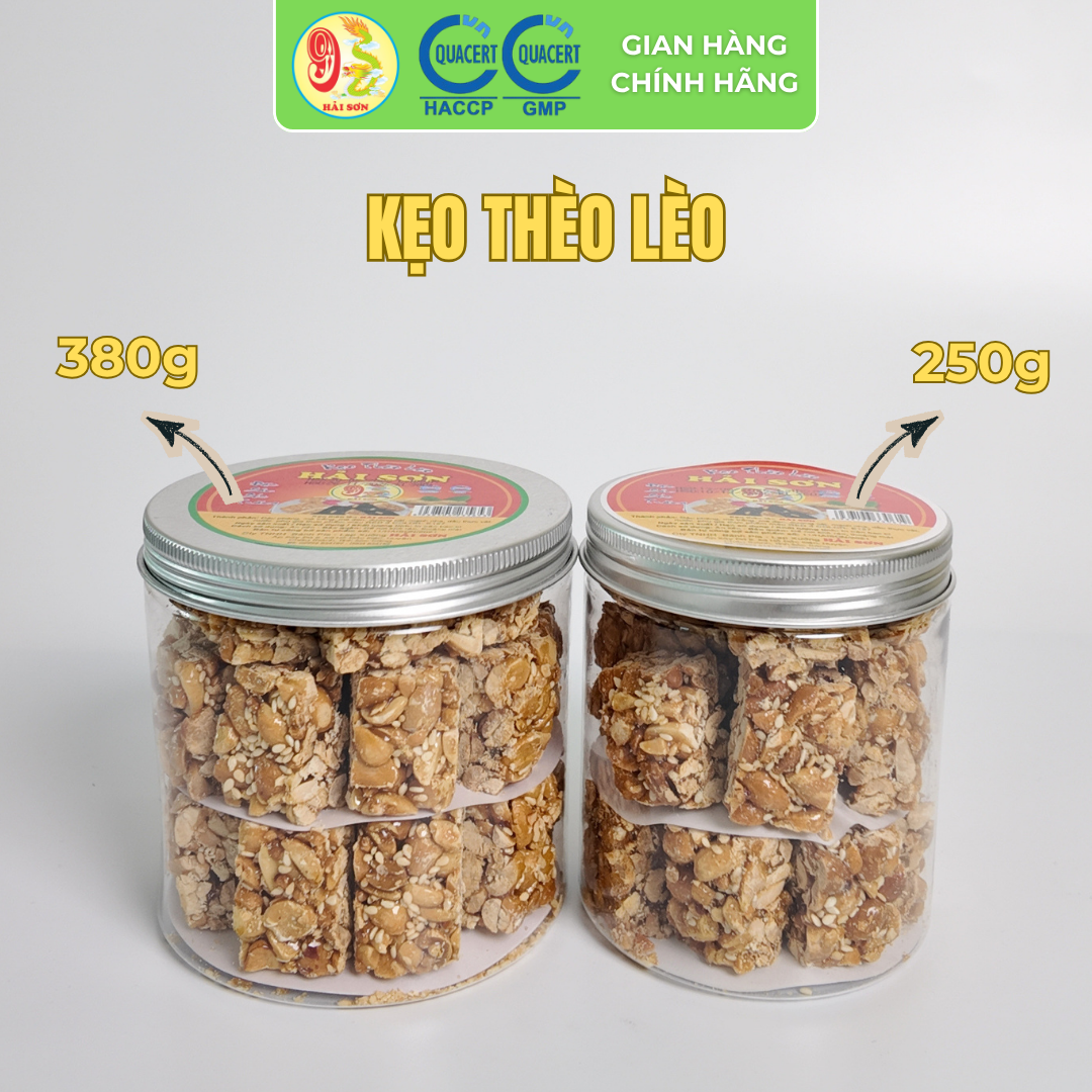 Kẹo Thèo Lèo (Kẹo Đậu Phộng/ Kẹo Lạc) Hải Sơn [Hộp 250g/380g] - Đặc Sản Sóc Trăng