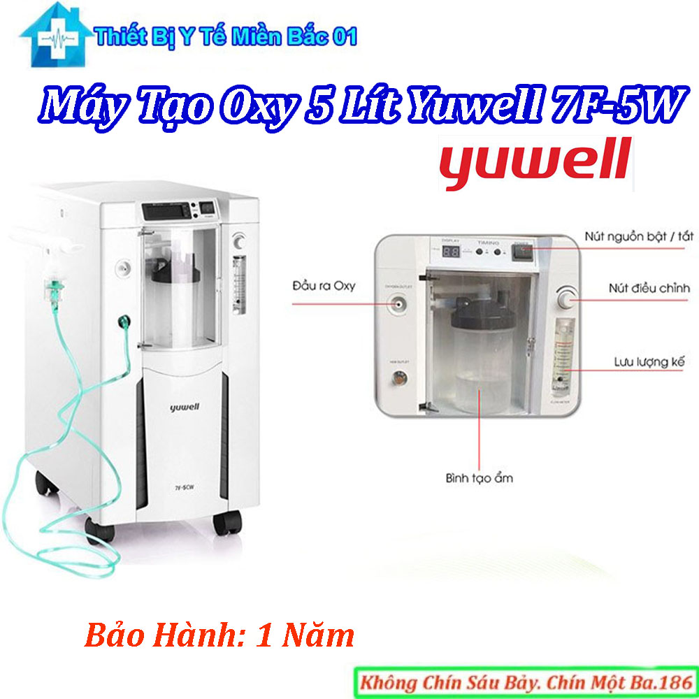 Máy Tạo Oxy 5 Lít Yuwell 7F-5W Bảo Hành 1 Năm Giá 10,635,000 Đồng*Miễn phí vận chuyển