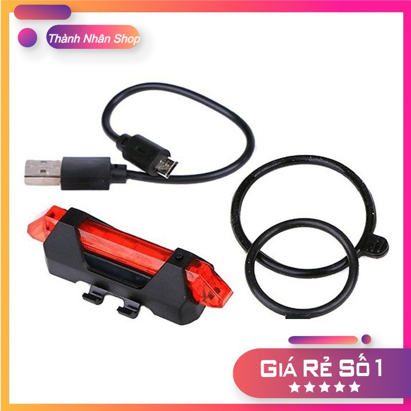 Đèn led sau xe đạp sạc usb