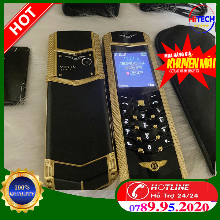 [SALE SALE] Điên Thoai Vertu v9 nhiều màu thời trang cao cấp 2 Sim 2 Sóng