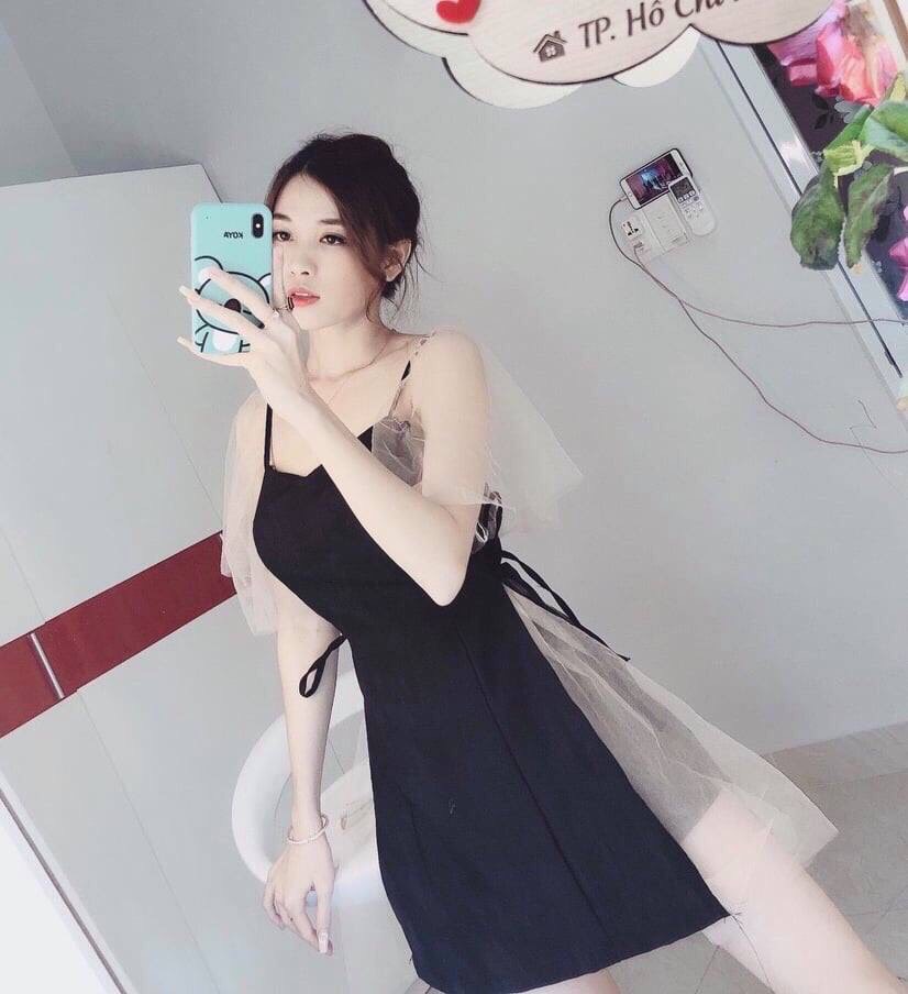 Đầm nữ phối lưới