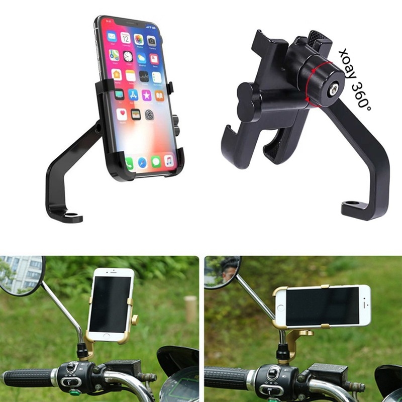 Giá Đỡ - Kẹp Điện Thoại Gắn Xe Máy Inox C2 có lục giác, giá đỡ kẹp điện thoại gắn xe máy c2 chống rung chống cướp cực chắc chắn