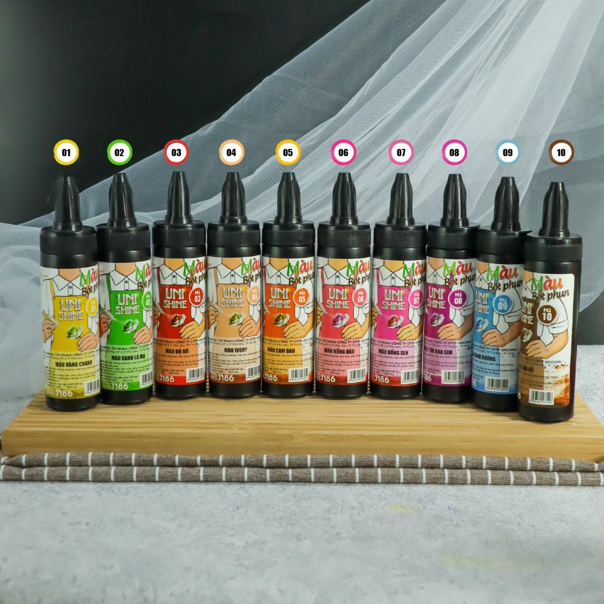 MÀU BỘT UNICORN 45gr - Màu bột thực phẩm - ĐỒNG TIẾN VIỆT NAM