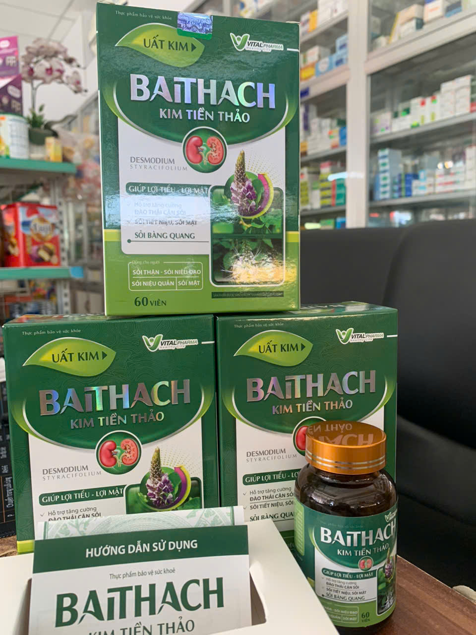 Viên uống BÀI THẠCH KIM TIỀN THẢO dùng cho người sỏi thận, sỏi bàng quang, sỏi mật Hộp 60 viên