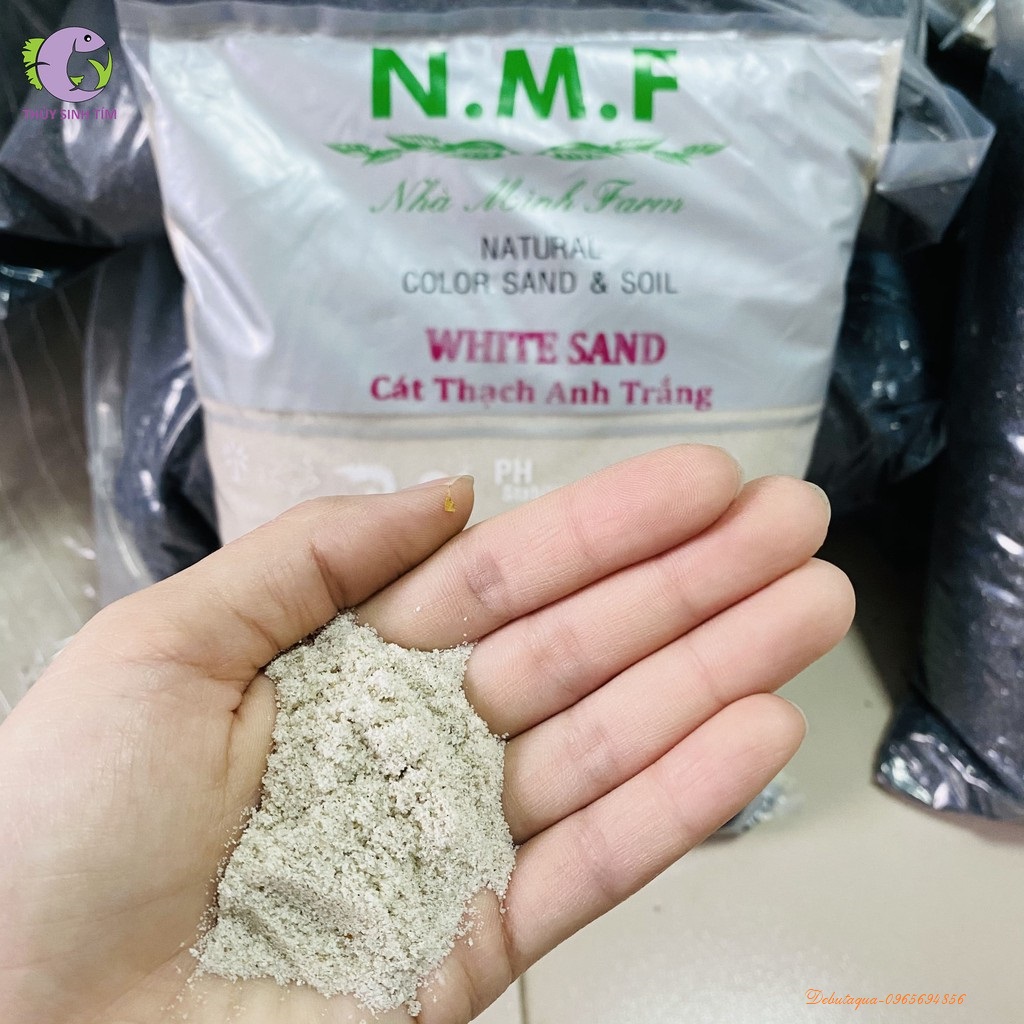 Cát trắng mịn trang trí bể cá cảnh - bể thủy sinh 1kg