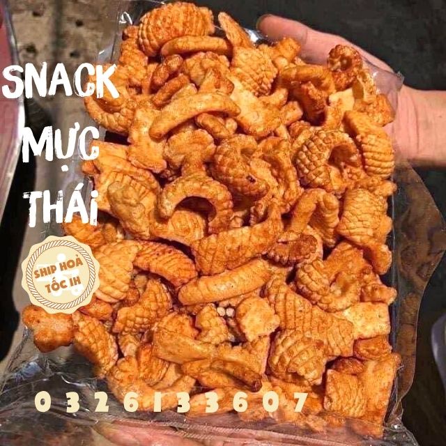 500g snack bim bim mực hương vị thái lan chua cay,bim bim mực thái, đồ ăn vặt