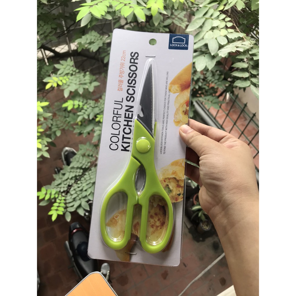 [LOCK&LOCK CHÍNH HÃNG] Kéo đa năng nhà bếp Lock&lock Colorful - F00097- dài 22 cm, đủ 3 màu