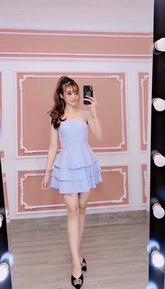 Đầm Nữ ( Váy Nữ ) Hai Dây Ba Tầng Siêu Đáng Yêu Thời Trang Bambo