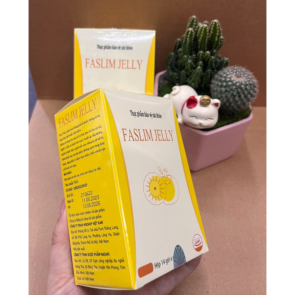 FASLIM JELLY THẠCH Hỗ Trợ Giảm Béo, Detox – Kiểm Soát Cân Nặng Mới Nhất | Mua 1 Hộp Tặng 2 Thanh 【16 Thanh】