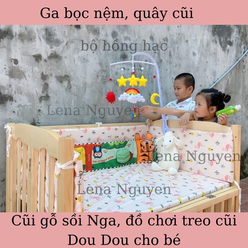Ga chun bọc đệm cho bé, quây cũi vải 💖💖 drap bọc nệm cũi 100% vải cotton thân thiện không bí, không gây kích ứng