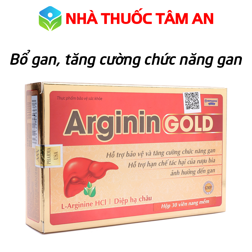 Viên uống bổ gan Arginin Gold giúp bổ gan, giải độc gan